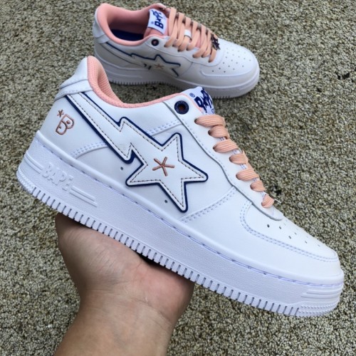 A Bathing Ape Bape Sta BAPY White Pink