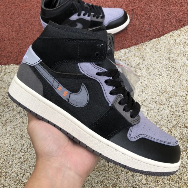 Air Jordan 1 Mid Inside Out Black