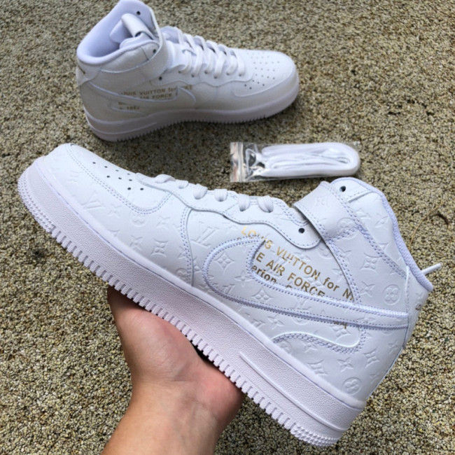 Louis Vuitton LV x Off-White x Nike Air Force 1 Mid SP White