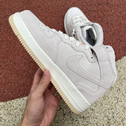 Off-White x Air Force 1 Mid Light Grey White Gum