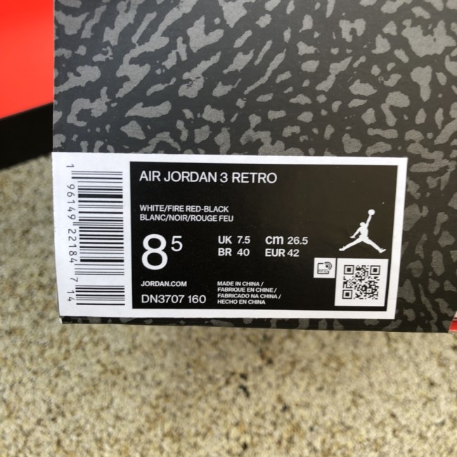 Air Jordan 3 Retro Fire Red (2022)