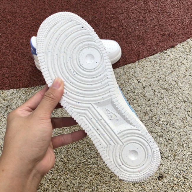 Nike Air Force 1 Low 82 Double Swoosh White Medium Blue (GS)