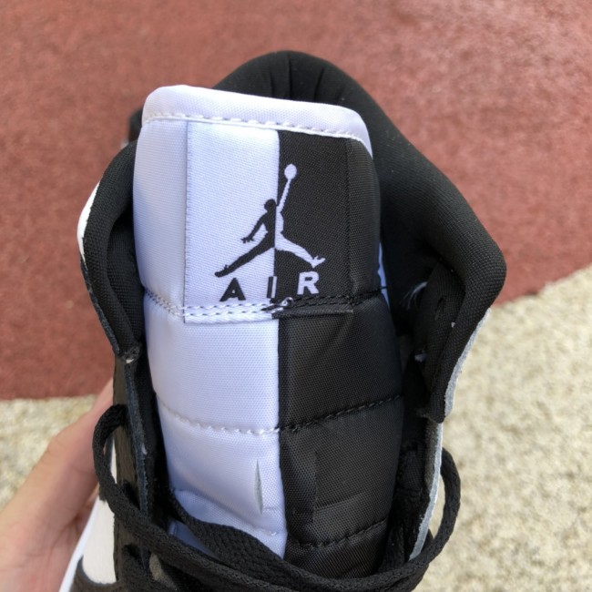 Air Jordan 1 Mid Split Black White (W)