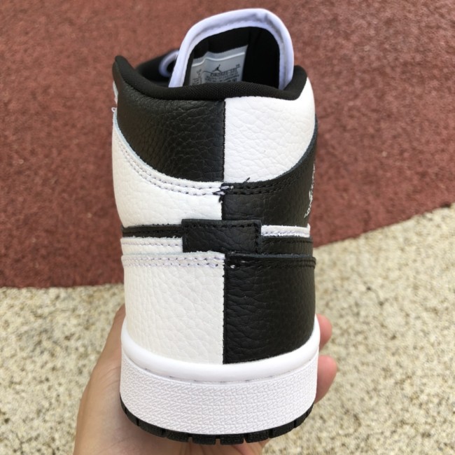 Air Jordan 1 Mid Split Black White (W)