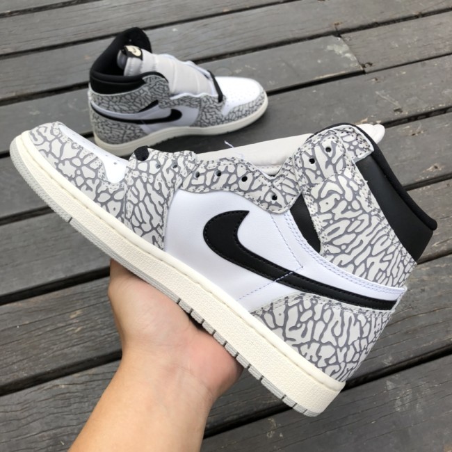 Air Jordan 1 Retro High OG “White Cement”“Elephant Print”