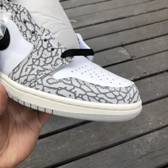 Air Jordan 1 Retro High OG “White Cement”“Elephant Print”