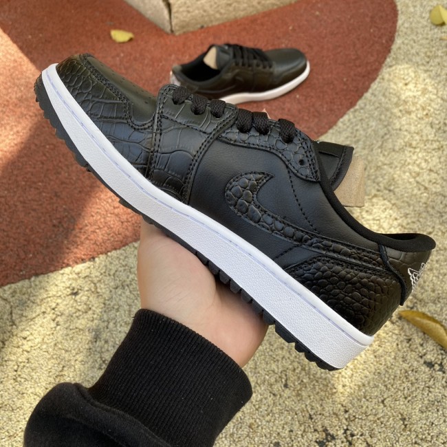 Air Jordan 1 Retro Low Golf Black Croc