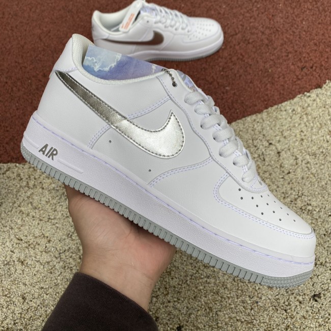 Nike Air Force 1 '07 Low Color of the Month White Metallic Silver