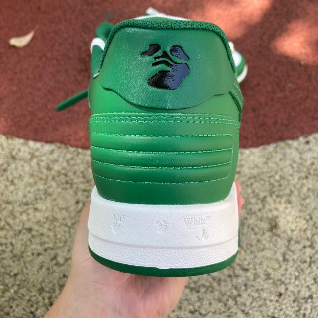 OFF-WHITE Out Of Office OOO Low Tops Green White