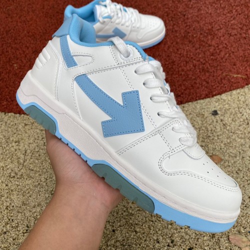 OFF-WHITE Out Of Office OOO Low Tops White Light Blue