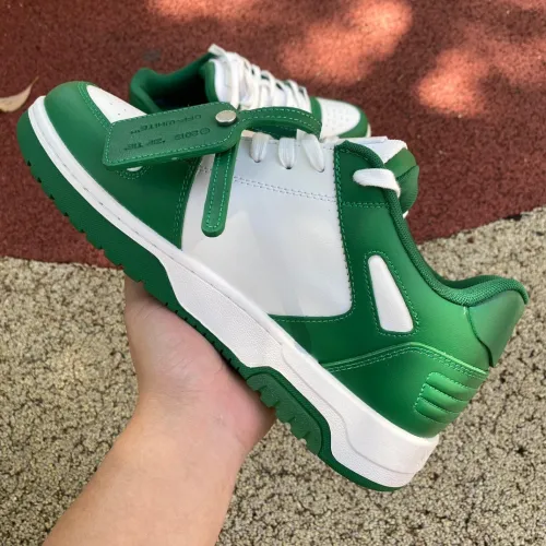 OFF-WHITE Out Of Office OOO Low Tops Green White