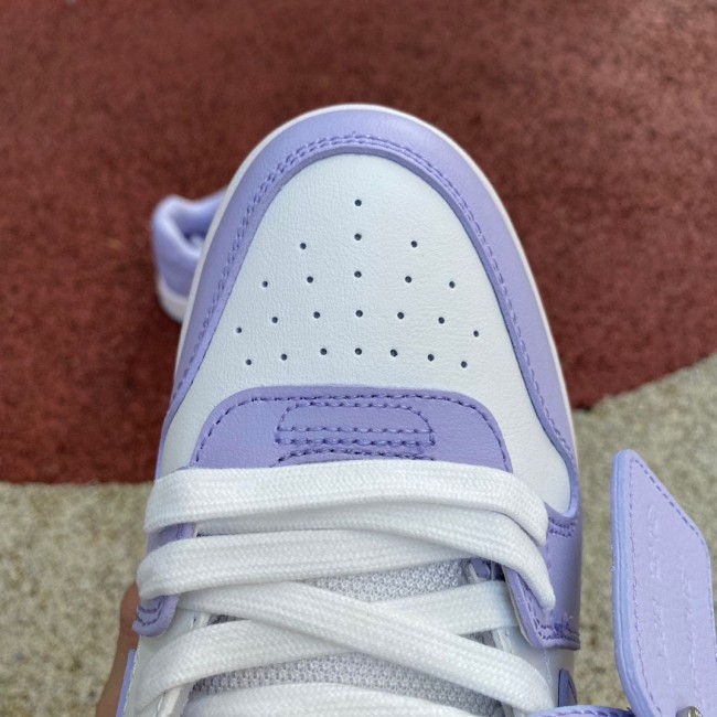 OFF-WHITE Out Of Office OOO Low Tops White Purple