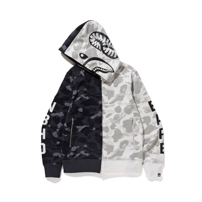 A Bathing Ape Hoodie White && Black