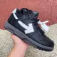 OFF-WHITE Out Of Office OOO Low Tops Black && White