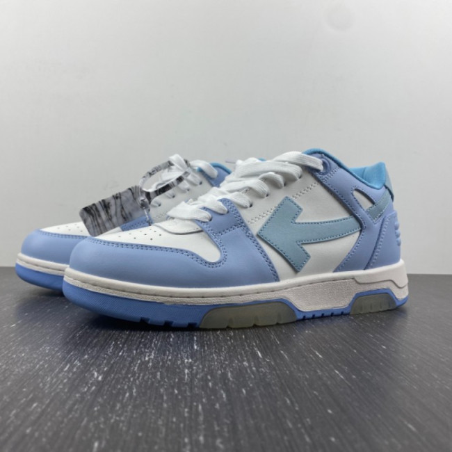 OFF-WHITE Out Of Office OOO Low Tops White Light Blue