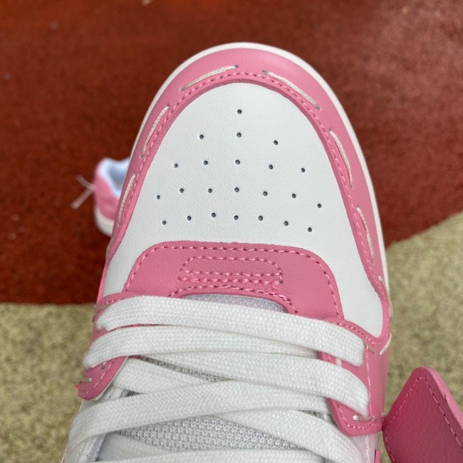 OFF-WHITE Out Of Office OOO Low Sartorial Stitchin White  Pink