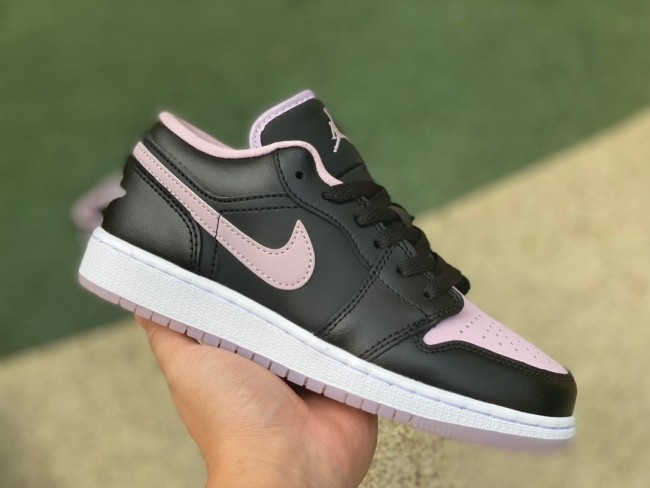 Air Jordan 1 Low SE Black Iced Lilac (GS)