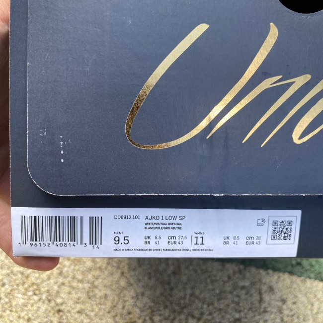Air Jordan 1 Retro AJKO Low SP Union White Canvas