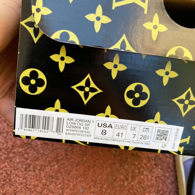Air Jordan 1 Low x LV Grey Black Off White