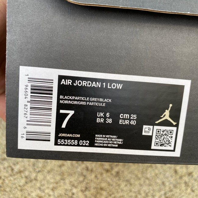Air Jordan 1 Low Black Wolf Grey