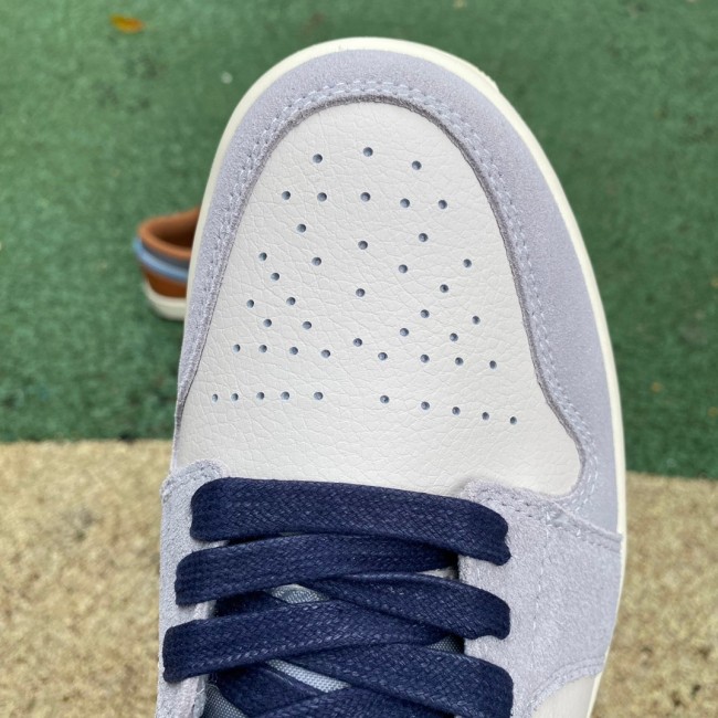 Air Jordan 1 Low SE Phantom Repaired Denim Swoosh