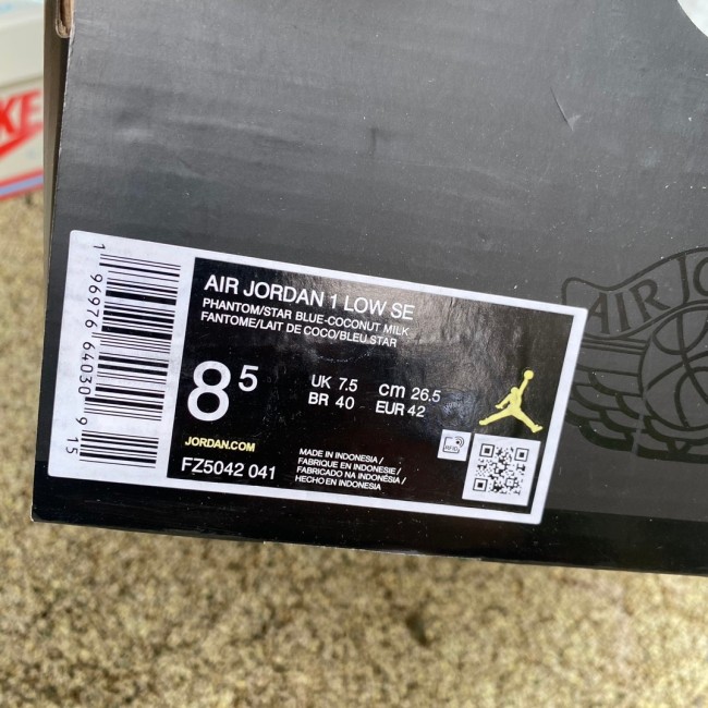 Air Jordan 1 Low SE Phantom Repaired Denim Swoosh