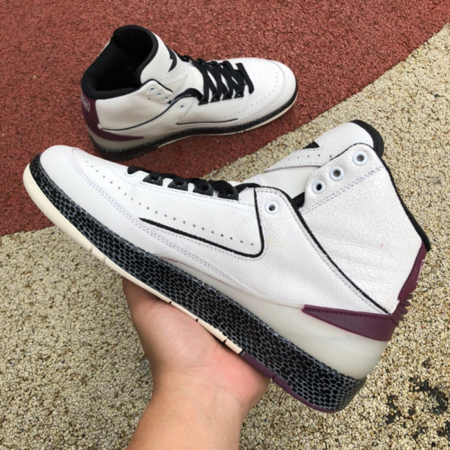 Off White x Air Jordan 2 Retro SP White Dark Purple Black