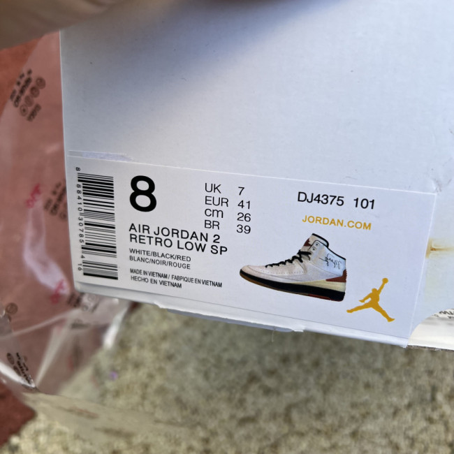 Air Jordan 2 Retro High SP Off-White White Red