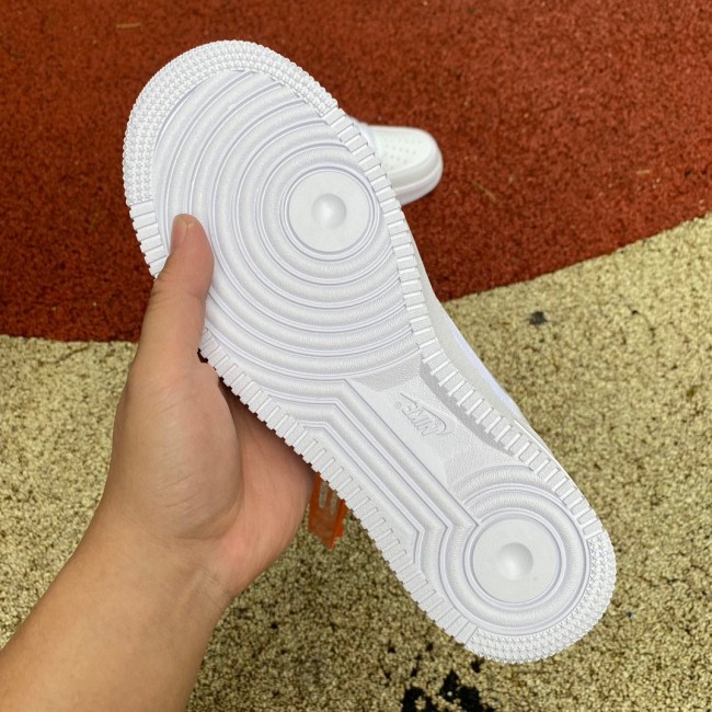 Air Force 1 Low White Wolf Grey Crimson Mini Swoosh