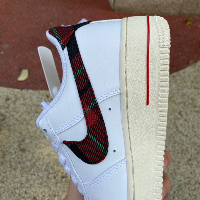 Air Force 1 Low '07 LV8 Tartan Plaid White University Red