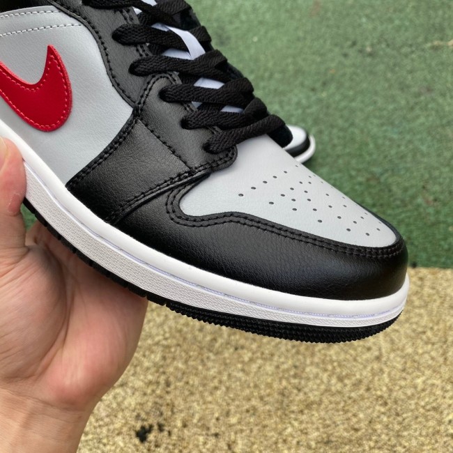 Air Jordan 1 Low Wolf Grey Gym Red