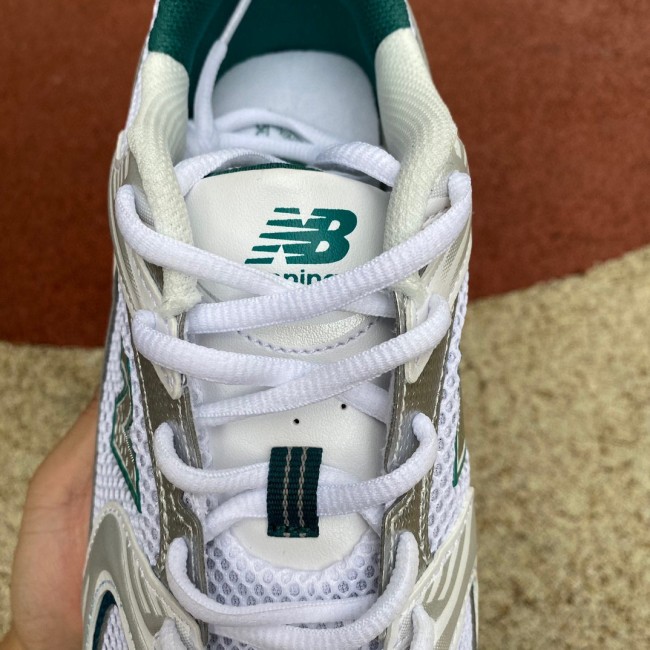 New Balance 530 White Silver Green
