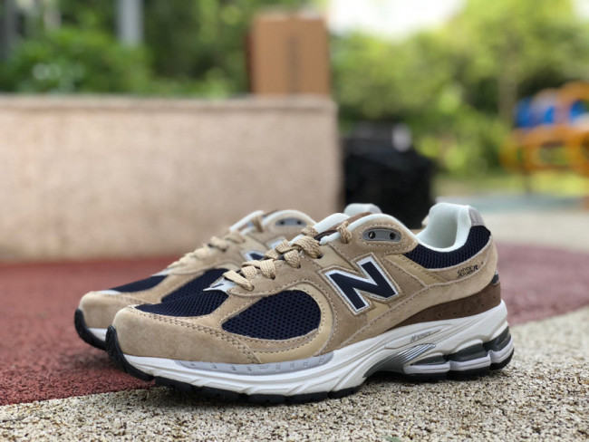 New Balance 2002R Beige Navy Blue