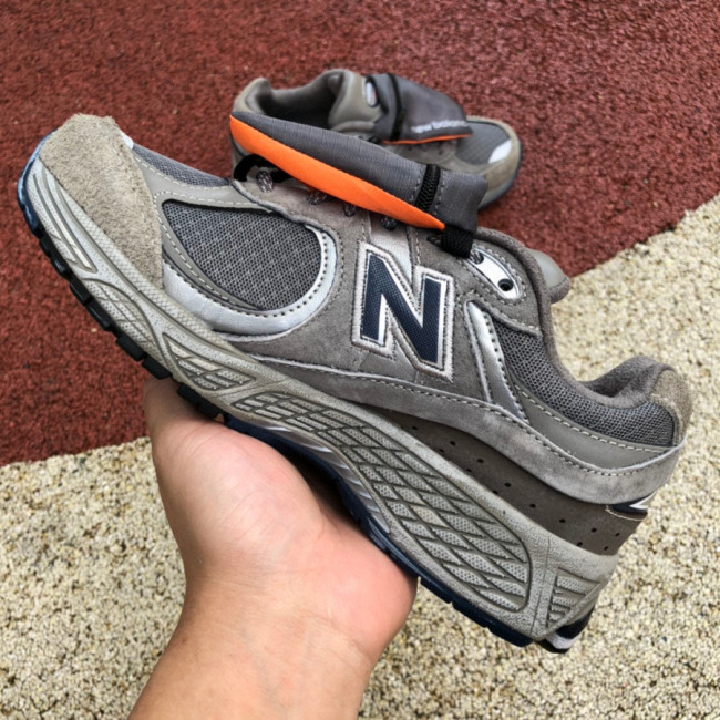 New Balance 2002R Grey Brown Pouch