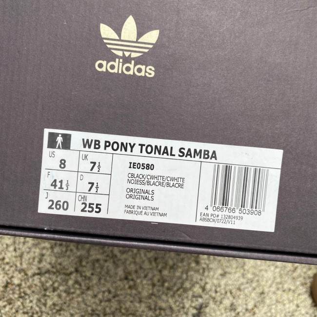 Adidas Samba Pony Tonal Wales Bonner Core Black
