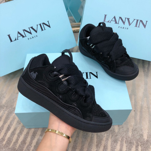 Lanvin Leather Curb Triple Black