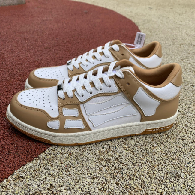 AMIRI Skel Top Low White Brown