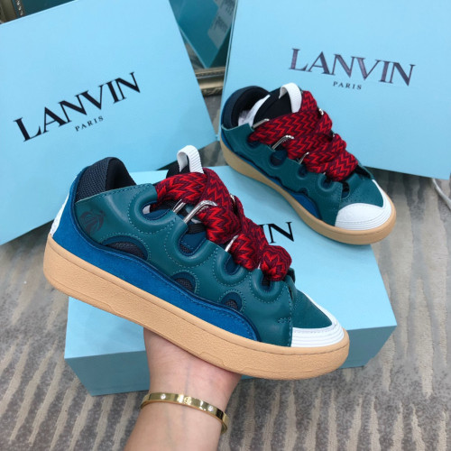 Lanvin Leather Curb Blue Grey