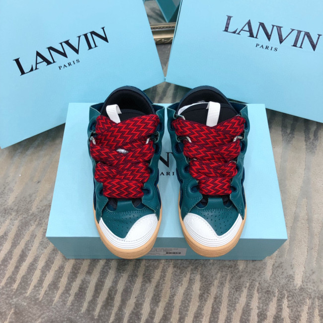 Lanvin Leather Curb Blue Grey