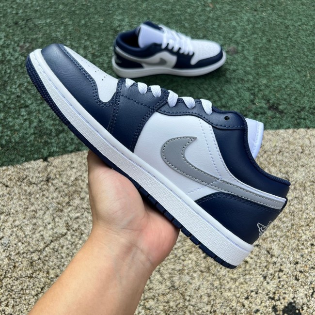 Air Jordan 1 Low Wolf Grey Midnight Navy