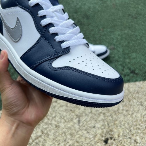 Air Jordan 1 Low Wolf Grey Midnight Navy