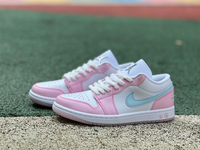 Air Jordan 1 Low SE Paw Print Pink Foam