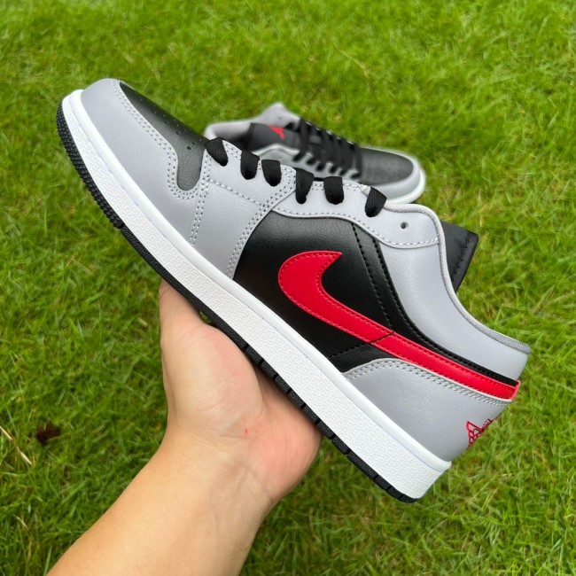 Air Jordan 1 Low Cement Grey Fire Red