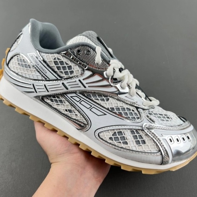 Bottega Veneta Orbit Silver White