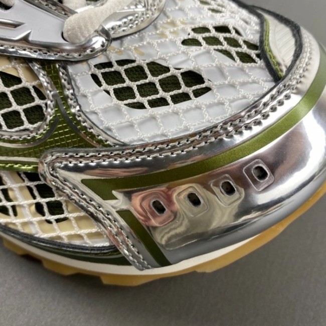 Bottega Veneta Orbit Silver Dark Green