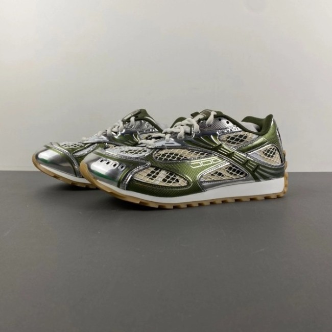 Bottega Veneta Orbit Silver Dark Green
