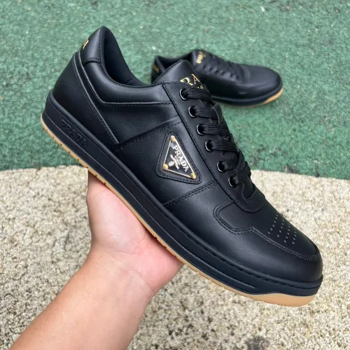 Prada Downtown Low Top Sneakers Leather