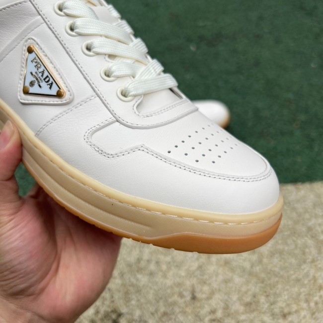 Prada Downtown Low Top Sneakers Leather