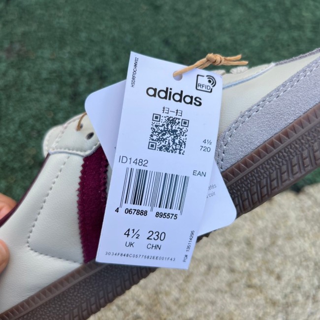 Adidas Samba OG Putty Grey Maroon