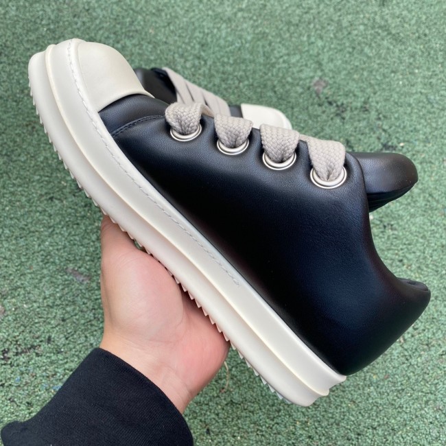 Rick Owens Porterville Jumbo Laced Padded Low Black Milk